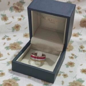 Boucheron Quatre Red Three-Tone Gold Rotating Band Ring